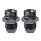 8an Male Flare To 8an Orb O-ring Adapter Fitting 8an To 8an Orb Black-2pcs