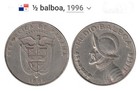 50 Balboa  half Dollar Panama Low Mintage Coin  50 Cents