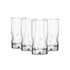 Set Of 4 Clear Glass Drinking Coolers Durable Beverage Glasses Juice Water New