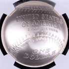 2014 P Baseball Hall Of Fame  1 Silver Ngc Ms69 Curved Commemorative