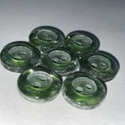 Set Of  7 Plastic Green Round Buttons 9 16   