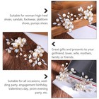 Rhinestone Pearl Shoe Buckle Women s Miss Clip Embellishments Wedding Clips