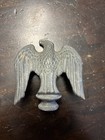 Vintage Solid Metal Eagle Finial For Flag Or Lamp With Threads 3    X 3    A5
