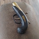 Gun-shaped Lighter Black   Gold Tone Pistol Style Collectible