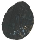 Flint-knapped Obsidian Biface  3 5-5 