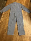 Vintage Authentic Esso Service Coveralls Anderson Bros Blue Pinstripe Size 46 M