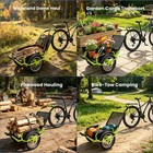 Heavy-duty Bike Cargo Trailer  320 Lbs Capacity  16  Wheels  Green