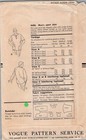 Vintage Vogue 9496 1950s Mens Sport Shirt Sewing Pattern Small 34 36 Uncut