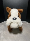 Vintage Dakin Pillow Pets Plush Dog Brown Bulldog Puppy Collar 18 l Realistic