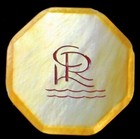 Vintage L r  Casino 10 Value Mother Of Pearl Radiant Yellow 39mm Poker Chip 