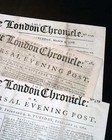 Five 18th Century London England Pre Revolutionary War Era 1758-1768 Newspapers