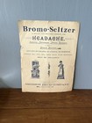 Antique Bromo Seltzer Advertisement Sheet Music No Cocaine Ww1 Era 1910