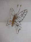 Sterling Sliver And Mother Of Pearl Butterfly Pendant With 14k Gold Antenna