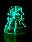Vintage Glow In The Dark Hemingray 42 Green blue Glass Insulator