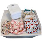 6 Mama Koala Pocket Cloth Diapers One Size Baby Girl Cute Baby Animal Prints Nwt
