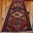 3 5 X 13 2 S Antique Vintage Caucasus Heris Handmade Wool Runner Oriental Carpet