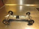 Cox Thimble Drome Prop Rod Aluminum Chassis 4 Wheels Body   parts Or Restore 