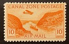 Travelstamps  Canal Zone Stamps Scott  c9  10 Cent Airmail Issue Mint Og H