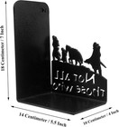 Decorative Bookends For Shelves  Heavy Metal Bookends  Non Skid Book Ends