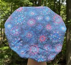 Surgical Scrub Cap  Nurses Hat  Bouffant  Blue  Red On Navy  4th Of July