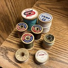 Vintage Lot Of 8 Wooden Thread Spools  Free Shipping