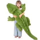 60  Giant Green Alligator Plush Toy - Extra Large Soft Stuffed Animal Pillow Gif