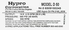 Hypro-pentair 9910-d50 Diaphragm Pump  Unused