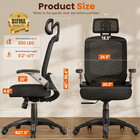 Gabrylly Ergonomic Office Chair  High Back Home Desk Chair With Flip-up Arms  3d