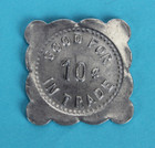 Billings Montana Pines Beer Garden 10c Antique Trade Saloon Scallop Token Mt