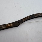 Vintage Gusle Bow Single String Folk Instrument Hand Carved Wooden Small 11 