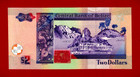 Belize Two 2 Dollars 2021  2003 - 2024  Unc Note - Prefix   dw  -  pick-66g 