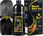 Black Hair Dye Shampoo Natural Instant 3in1 Hair Dye Shampoo 500ml Free Us Sh  p