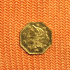 1857 Octag Liberty G25c Bg-1301 California Fractional Gold  1 4 Dollar  Pioneer