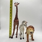 Imperial Brand Giraffe Zebra Lion Lot Vintage Plastic Figure Toy Educational Zoo