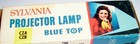 Vintage Sylvania Projector Lamp Blue Top Bulb Cza Czb 500w 120v New Nos