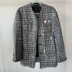 Nwt r13 Paint Splatter Buttoned Tweed Coats Size Xs