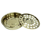Gold Communion Tray     Stainless Steel 40-cup Communion Ware For Churches