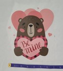 Be Mine Bear Valentine Iron On Transfer Patch Flower Hearts T-shirt Pillow Tote