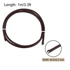 Braided Leather Cord 5mm Bolo Cord Rope For Jewelry Making 1m  Wine Red