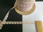 3 4    Heirloom Pink Ecru Flat English Cotton Trim Lace  8772