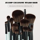 Jessup Makeup Brushes Set 10pcs  Double Sided Foundation Contour Blush Highli   