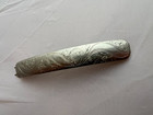 Vintage Western Engraved Hair Barrette Clip 3 5   x 0 5    Floral Ornamental Scrolls