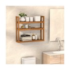 Domax Bamboo Bathroom Shelf 3-tier Wall Mount Storage Rack Mult    Usa Fast Ship