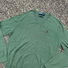Polo By Ralph Lauren Men s Green Pima Cotton V-neck Sweater