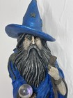 Vintage Fantasy Wizard Figurine W  Dragon   Crystal Ball 