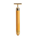 Gold Vibration Slimming Face Beauty Bar Firming Facial Roller Lift Skin Massager