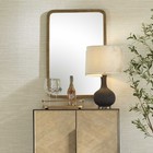 Uttermost Heisler 08254 Brushed Brass Rectangle Vanity Mirror 26x38