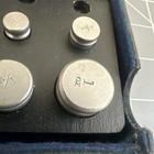 Vintage Tinner Scale Balance Scale Weight Apothecary 7 Pc Set W  Leather Pouch