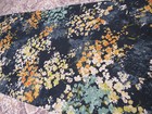Table Runner  Decorator Fabric  Dark Blue  Hand Made Item Floral 20 X 70 Inches 