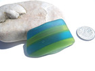 Sea Glass  Large Thick Blue Green And Clear